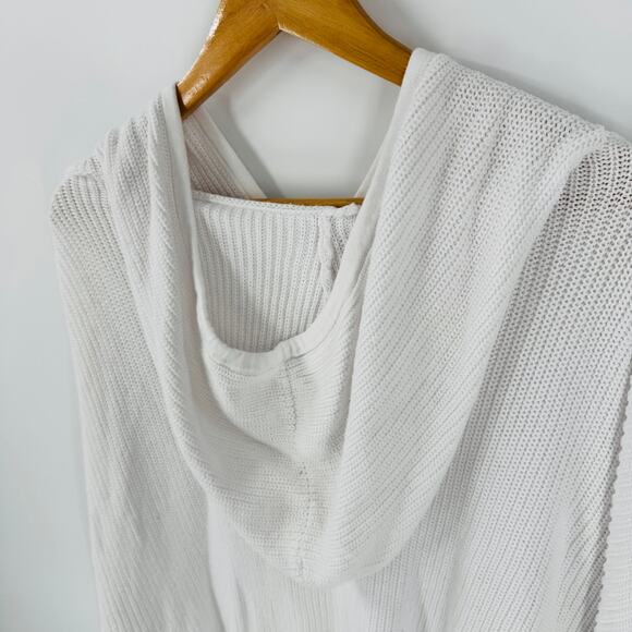 525 America Knit Hoodie Sweater White Lightweight Slouchy Pullover XL - Picture 4 of 9